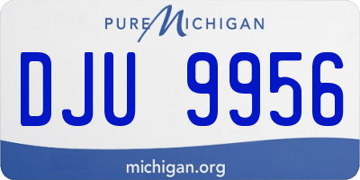 MI license plate DJU9956