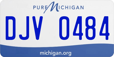 MI license plate DJV0484
