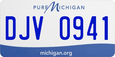 MI license plate DJV0941