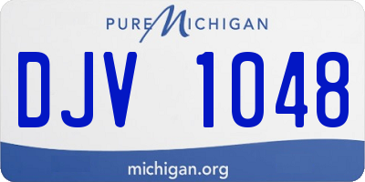 MI license plate DJV1048