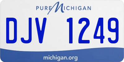 MI license plate DJV1249