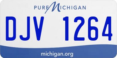MI license plate DJV1264