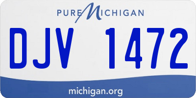 MI license plate DJV1472