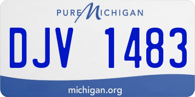 MI license plate DJV1483