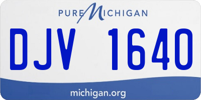 MI license plate DJV1640