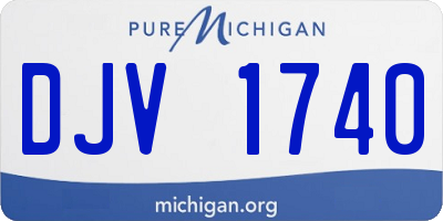 MI license plate DJV1740