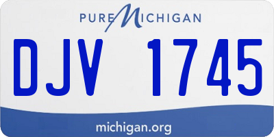 MI license plate DJV1745