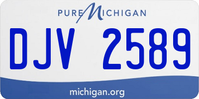 MI license plate DJV2589