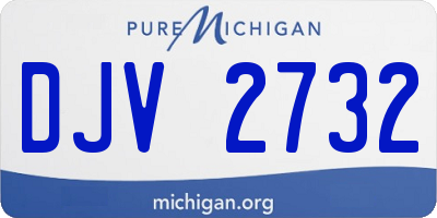 MI license plate DJV2732
