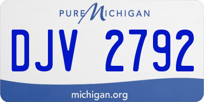 MI license plate DJV2792