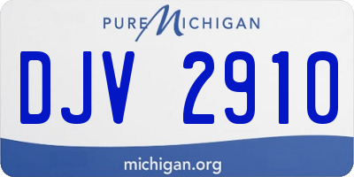 MI license plate DJV2910