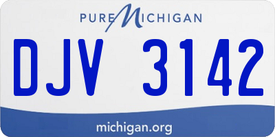MI license plate DJV3142