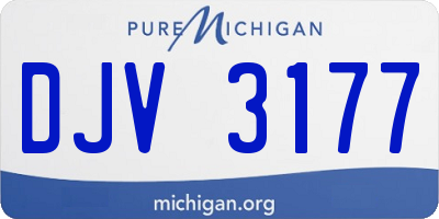MI license plate DJV3177