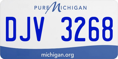 MI license plate DJV3268