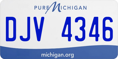 MI license plate DJV4346