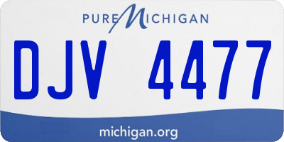 MI license plate DJV4477