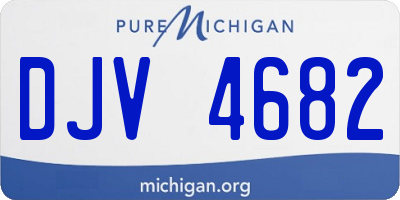 MI license plate DJV4682