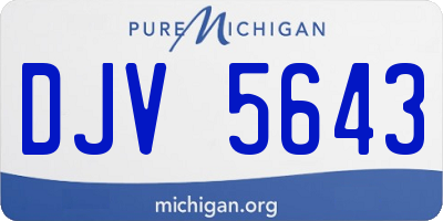 MI license plate DJV5643
