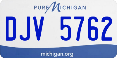 MI license plate DJV5762