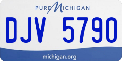 MI license plate DJV5790
