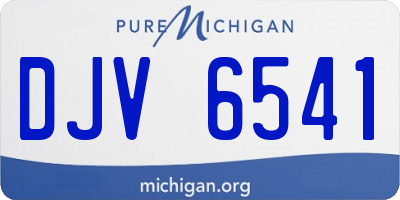 MI license plate DJV6541
