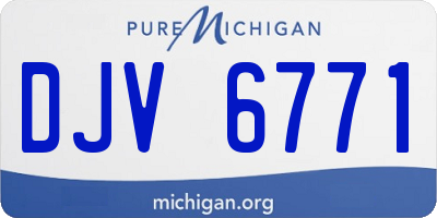 MI license plate DJV6771