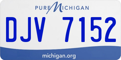 MI license plate DJV7152