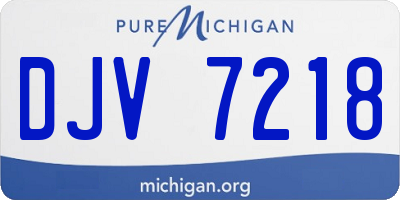 MI license plate DJV7218
