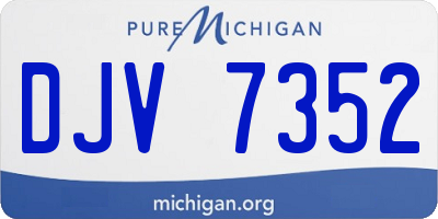 MI license plate DJV7352