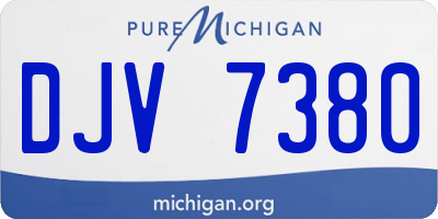 MI license plate DJV7380