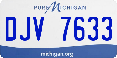 MI license plate DJV7633