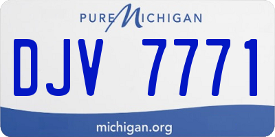MI license plate DJV7771