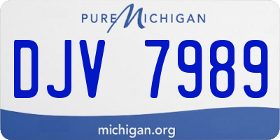 MI license plate DJV7989