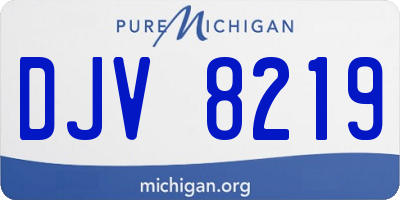 MI license plate DJV8219