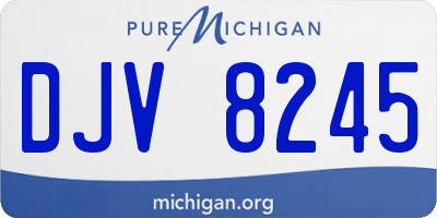 MI license plate DJV8245