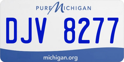 MI license plate DJV8277