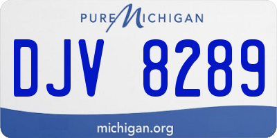 MI license plate DJV8289