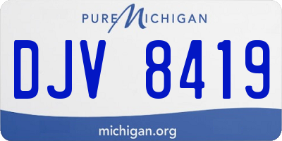 MI license plate DJV8419
