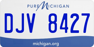 MI license plate DJV8427