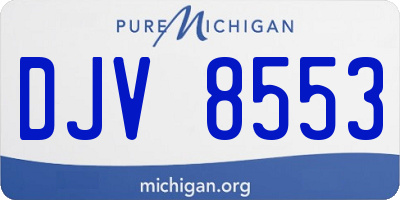 MI license plate DJV8553