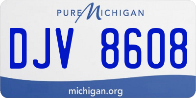 MI license plate DJV8608