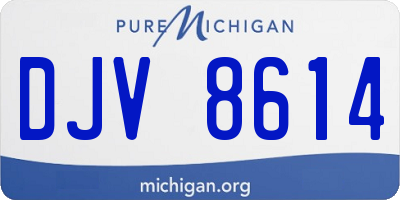 MI license plate DJV8614