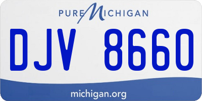 MI license plate DJV8660