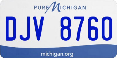 MI license plate DJV8760
