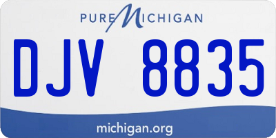 MI license plate DJV8835