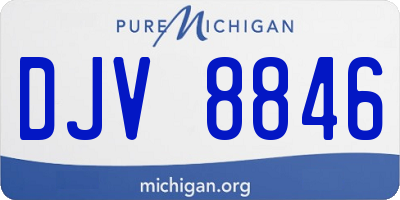MI license plate DJV8846