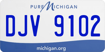 MI license plate DJV9102