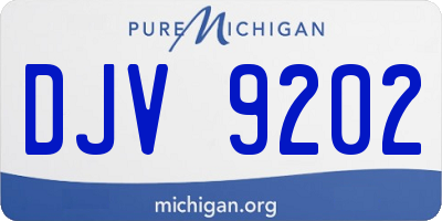 MI license plate DJV9202