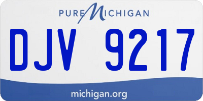 MI license plate DJV9217