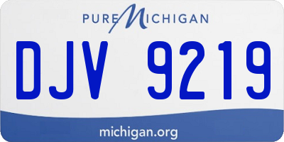 MI license plate DJV9219